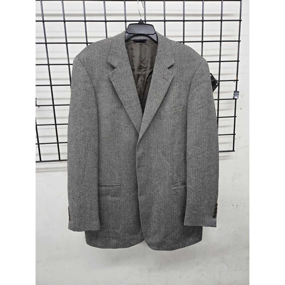 Brooks Brothers Men's Lambswool  Herringbone Made In Italy Sport Coat Size 43L‎